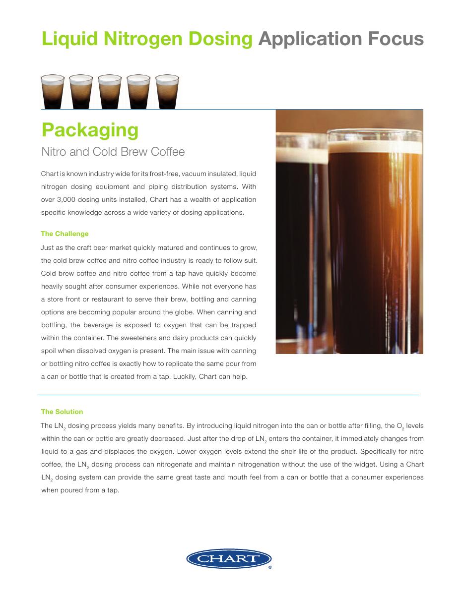 Preview of the Chart nitro and cold-brew coffee brochure