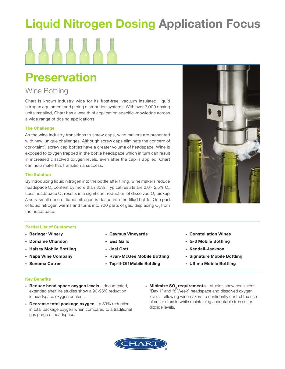 Preview of the Chart nitrogen dosing for wine brochure